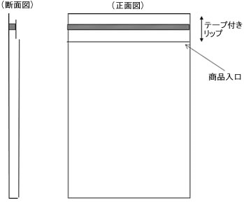 テープ付き袋